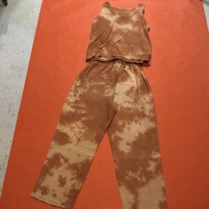 Hand-Made, Hand-Dyed No Sleeve Sweat Suit